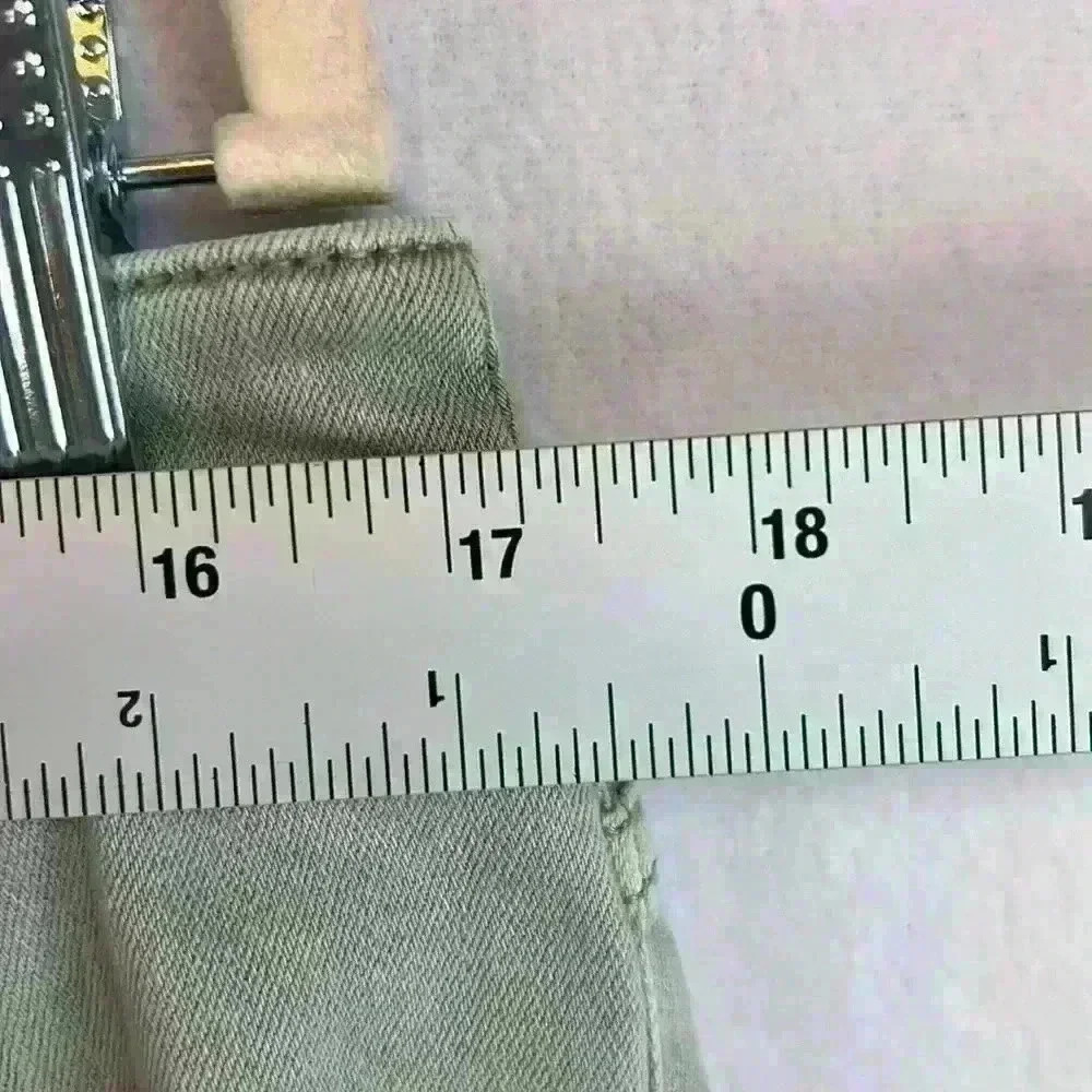 J. Jill Jeans Green Women’s Size 14 Tall High-Rise Straight-Leg Cuffed Jeans - Picture 8 of 9